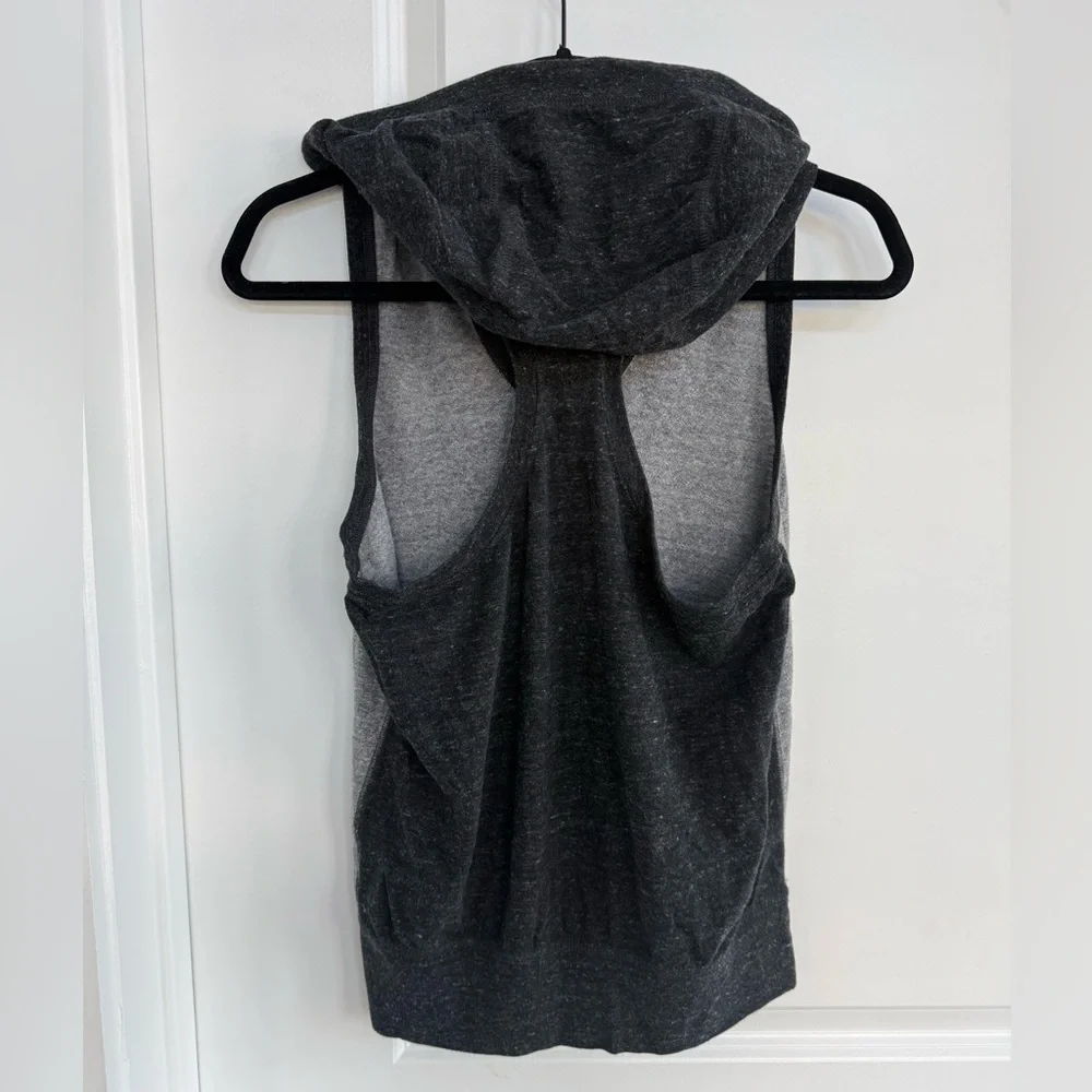 Nike Dark Gray and Light Gray Knit Tank with Hoodie